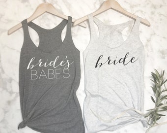 Brides Babes, Bridesmaid Shirts, Bachelorette Party Shirts, Bridal Party Tank Tops, Bride Tank, Bridal Party shirts, Bachelorette Shirts