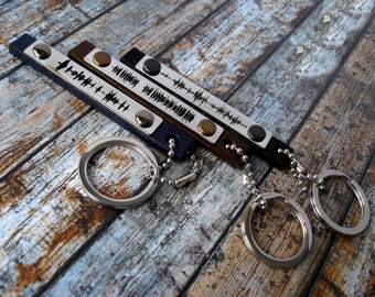 Sound Wave Keychain / Soundwave Keyring / Custom Voicewave / Personalized Voice Wave / Custom Message / Personalized Keychain