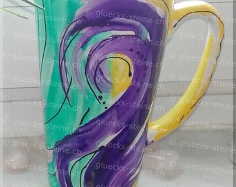 Large cup XL coffee cups hand painted stove fixed