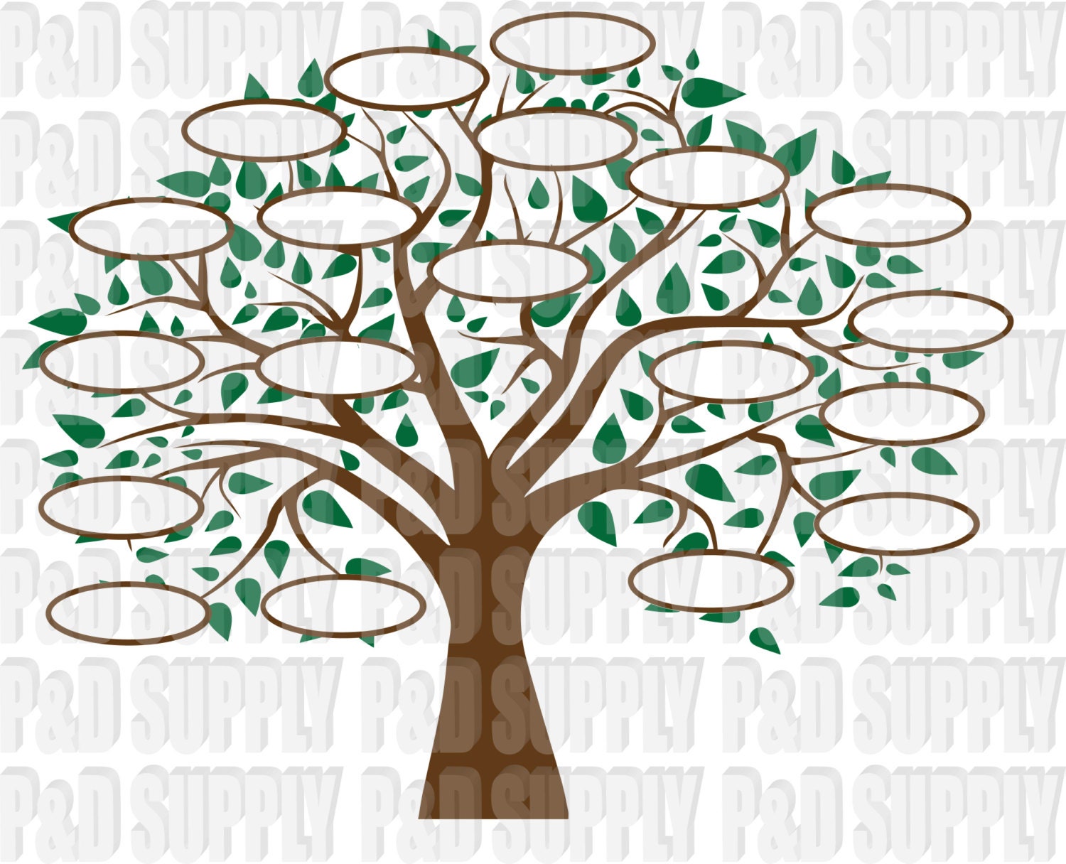 Family Tree 19 SVG, DXF Digital cut file for cricut or ...