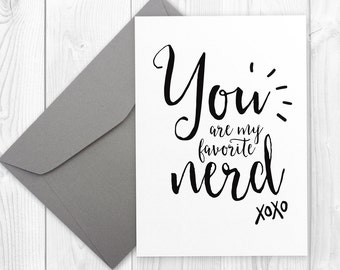 Nerd love card | Etsy