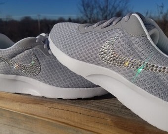FREE SHIPPING Swarovski® Nike® Shoes - Bling Nike Tanjun Shoes Custom Bling Shoes - Swarovski® Xirius Rose Crystals Authentic New In Box