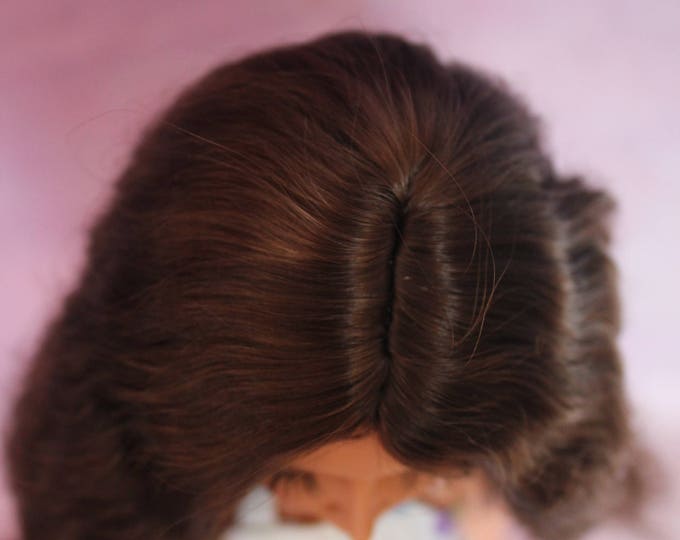 Brown Angora Wig for MNF and similar size MSD dolls head