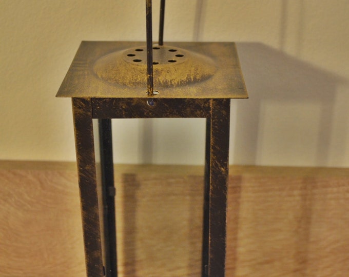 10%OFF Vintage rustic Bronze metallic Lantern / Bronze candleholder / lanterns / wedding lantern centerpiece