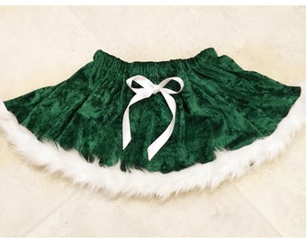 emerald green holiday skirt