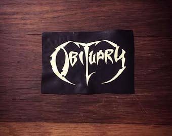 Obituary Logo FAUX LEATHER Band Patch Death Metal