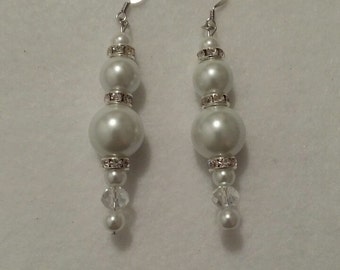 Silver and Pearl Earrings