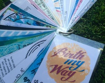 26 Affirmations For Labour Postcards, Baby Shower Gift, Blessingway Present, Inspirational Birth Cards, Doula Cards, Laminated