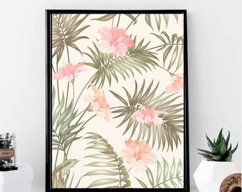 Tropical Background Print // Minimalist // Wall Art // Office DIY // Scandinavian // Modern Office // Fashion Poster // Abstract // Modern