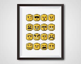 Everything is awesome, LEGO kids room decor, Digital print, 8x10 and 5x7, PDFs