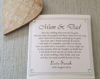 Thank you parents | Etsy