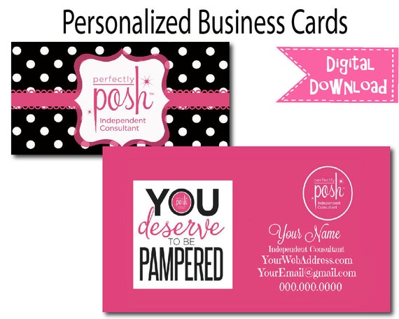 Perfectly Posh Business Cards Card Digital by BreesDesignStudio