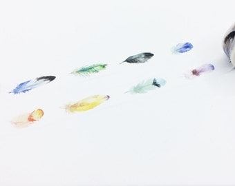 Colorful Feather Washi Tape