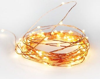 Copper Wire Fairy Lights,Wedding Lights,Decor Lights,Backdrop Lights,Home decor, 5 & 10 meters,Warm White Bulbs,White Bulbs,Battery Operated