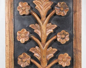 Beautiful Hand Carved Floral Wall Hanging