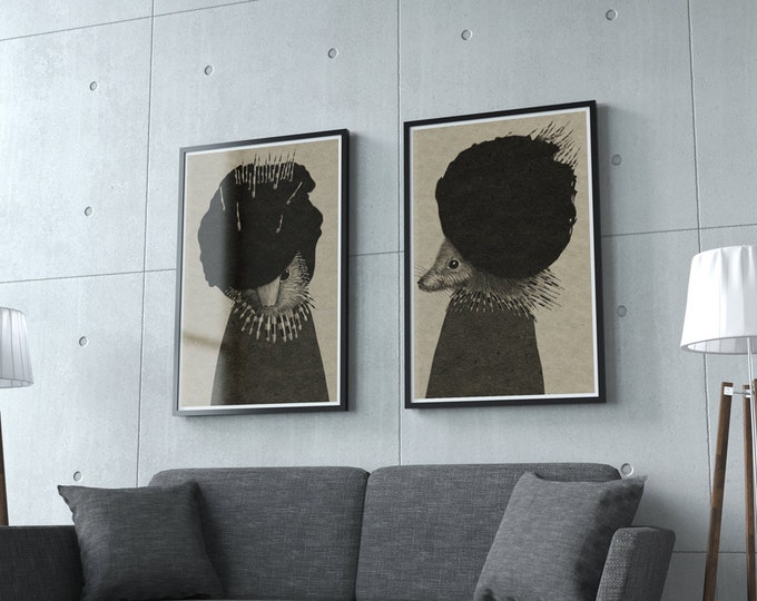 Porcupine- printable digital illustration