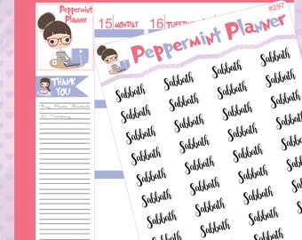 Sabbath Word Art Planner Stickers #297