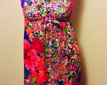 HIGH NECK KEYHOLE DRESS CARNABY DISCO main image 1