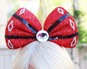Harley Quinn Cosplay • Headband Bow • Mickey Mouse Ears • Harley Costume • Joker and Harley • Mad Love • Suicide Squad • Jacket • Dress