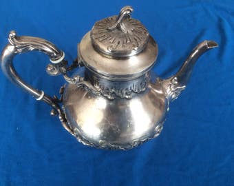 Vintage French silver plate coffee pot
