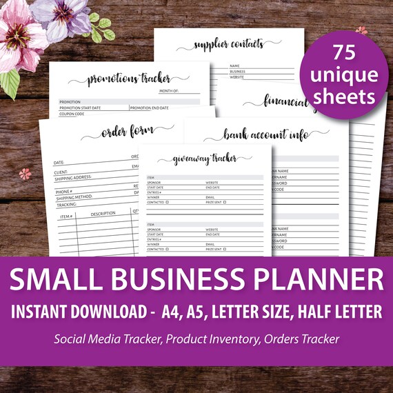 Small Business Planner Printable Small Business Binder Small business planner printable small business binder