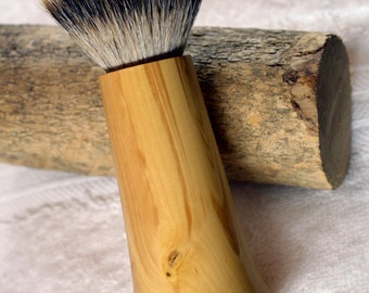 Shaving brush, straight razor, razor cup Boxwood. Unique classic design, natural materials, 24mm Badger Gift for your husband, man, or boy