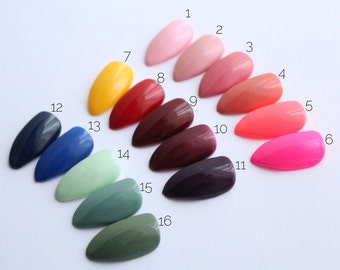 Choose Your Shade Press on Nails | Color Choice | Matte or Gloss | False Nails | Fake Nails | Glue On Nails | Custom Shapes and Sizes