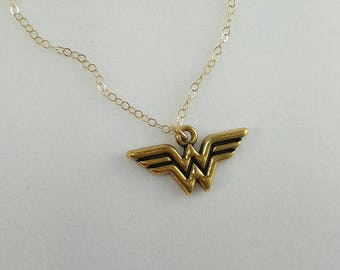 Wonder Woman Necklace - Justice League, D.C. Comics, Girl Power, Super Hero Jewelry