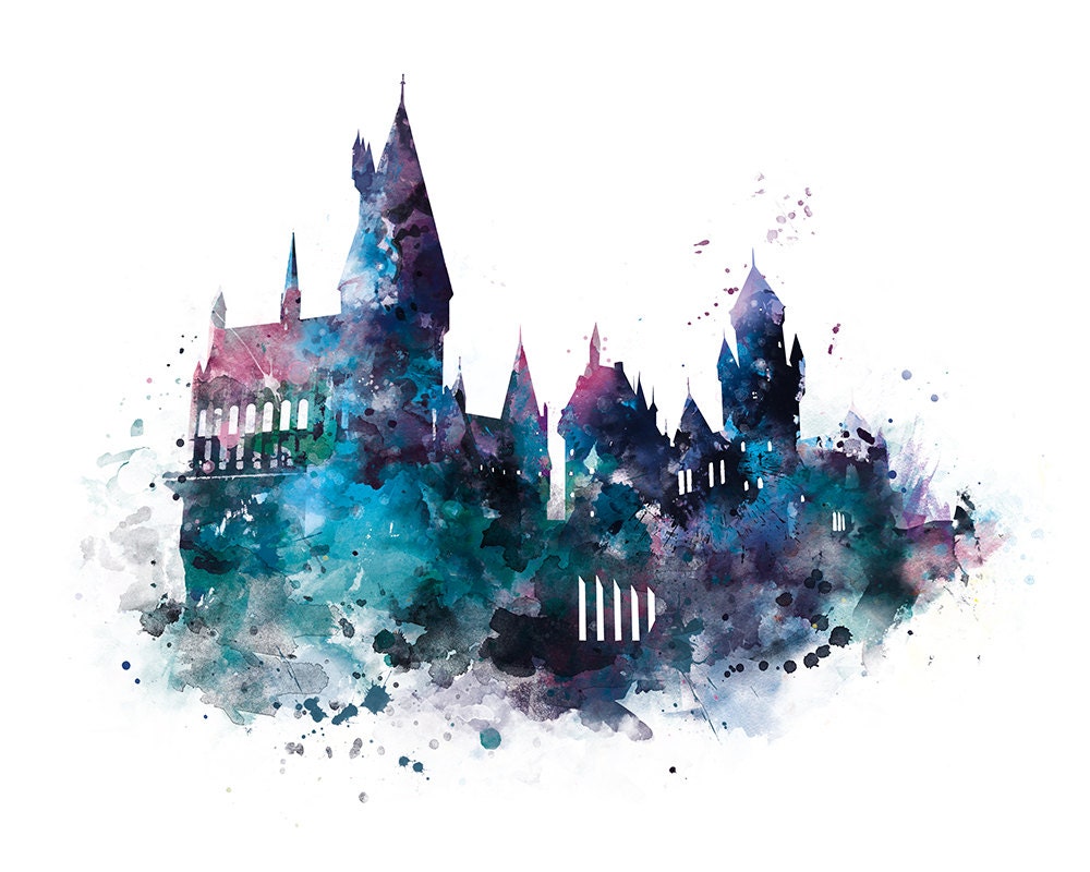 Hogwarts Art Print Hogwarts Castle Poster Harry Potter