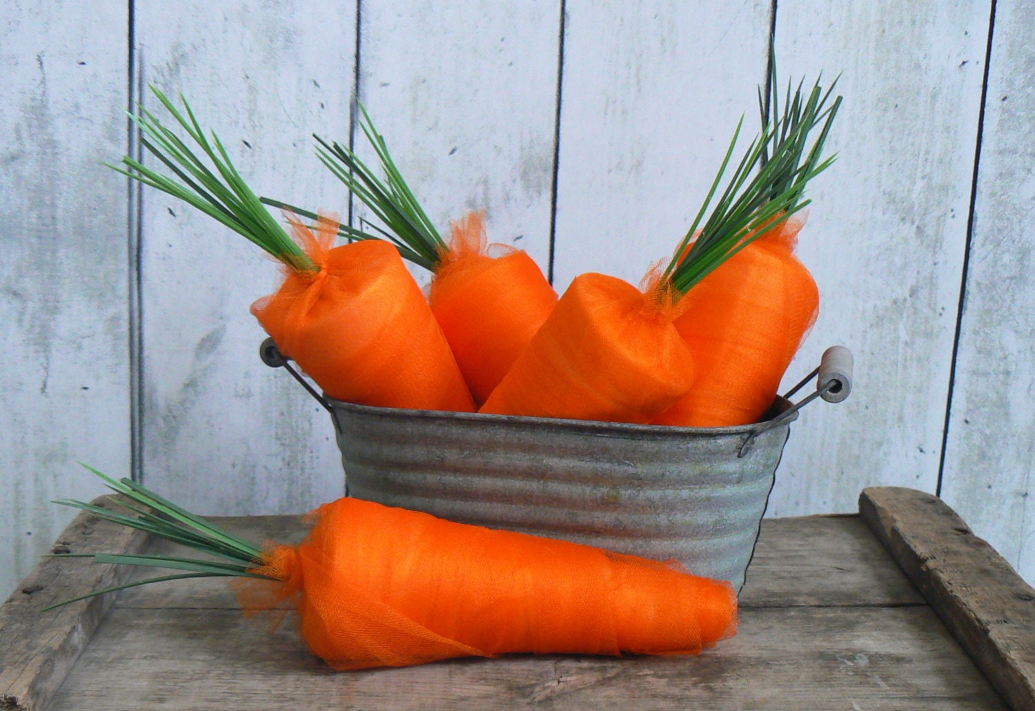 Easter decorations Faux carrots Carrot decorations Set