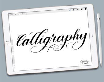Custom Procreate Brush, Calligraphy, brush lettering, Calligraphy, Procreate Brush, Procreate Brushes, Procreate Brushes, Single Brush