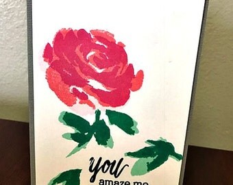 You Amaze Me Single Rose Card