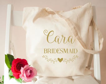 Personalised Stylish Calligraphy Wedding Tote Bag - Stylish Cotton Bag - Bridal Party Bags-Wedding Tote Bag - Bags & Purses - Bridesmaid Bag