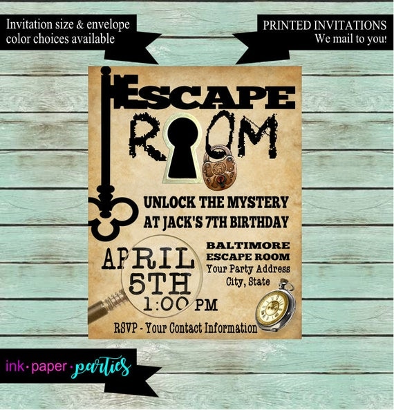 Escape Room Invitation 10