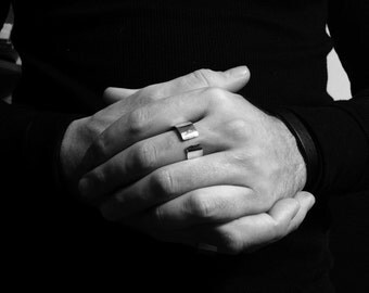 Bague pour homme argent sterling fait-main