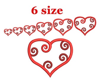 Heart Machine Embroidery design. Love design. Valentine Embroidery. Heart shapes. Valentines day. Love Machine Embroidery Design.