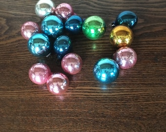 Vintage SHINY Brite Christmas Ornaments. Mercury glass. Small size. Anitque