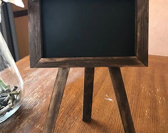 Chalkboard Easel/ Wood Chalkboard Easel/ Wedding Signs/ Chalkboard Easel Display/ Wood Easel/ Rustic Easel/Wedding Decor/ Framed Chalkboard
