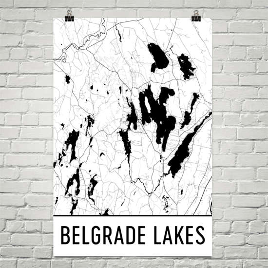Belgrade Lakes Maine Belgrade Lakes ME Belgrade Lake Map