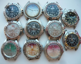 Counterfeit! vostok wrist watch = steampunk supplies / Komandirskie rifleman / tank / u-boat / Mechanical / China / Soviet Union /amphibian