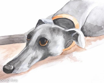 Whippet Carte de Noël-Greyhound Cartes de Noël-Doggy Carte de Noël