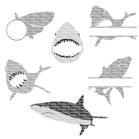 Download Shark svg fish svg gone fishing svg beach ocean svg split ...