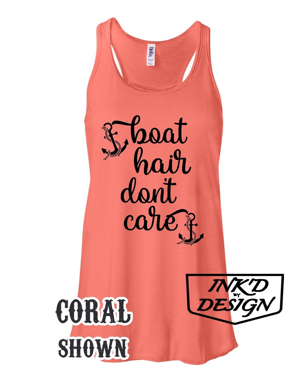 Boat Hair Dont Care Tank Boating Shirts Cruise Shirts Ocean