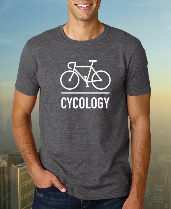 Mens Bicycle Tshirt Cycology teeshirt Funny tshirts for men