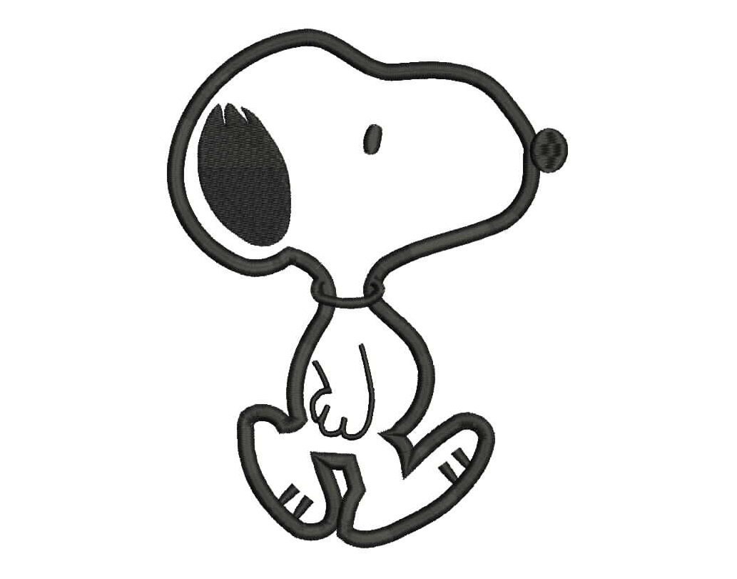 Snoopy Applique Embroidery Design 4 sizes 5 formats