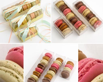 Macaron Boxes, Wedding Snack Box, Clear Macaron Boxes, Macaron box with Insert, Macaroon Boxes, Cookie Boxes, Mini Dessert Box