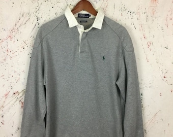 SALE 25% Vintage Polo Ralph Lauren Rugby Shirt Size L