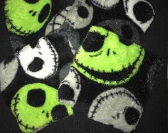 Disney Halloween Christmas Nightmare Before Christmas Jack Skellington Fleece Fabric Coasters
