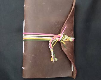 Hand-bound leather journal