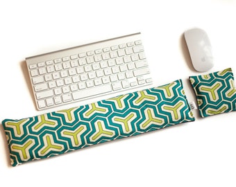 Keyboard Pad Mouse Pad Ergonomic Wrist Rest Natural Flax Hot and Cold Pack Carpal Tunnel